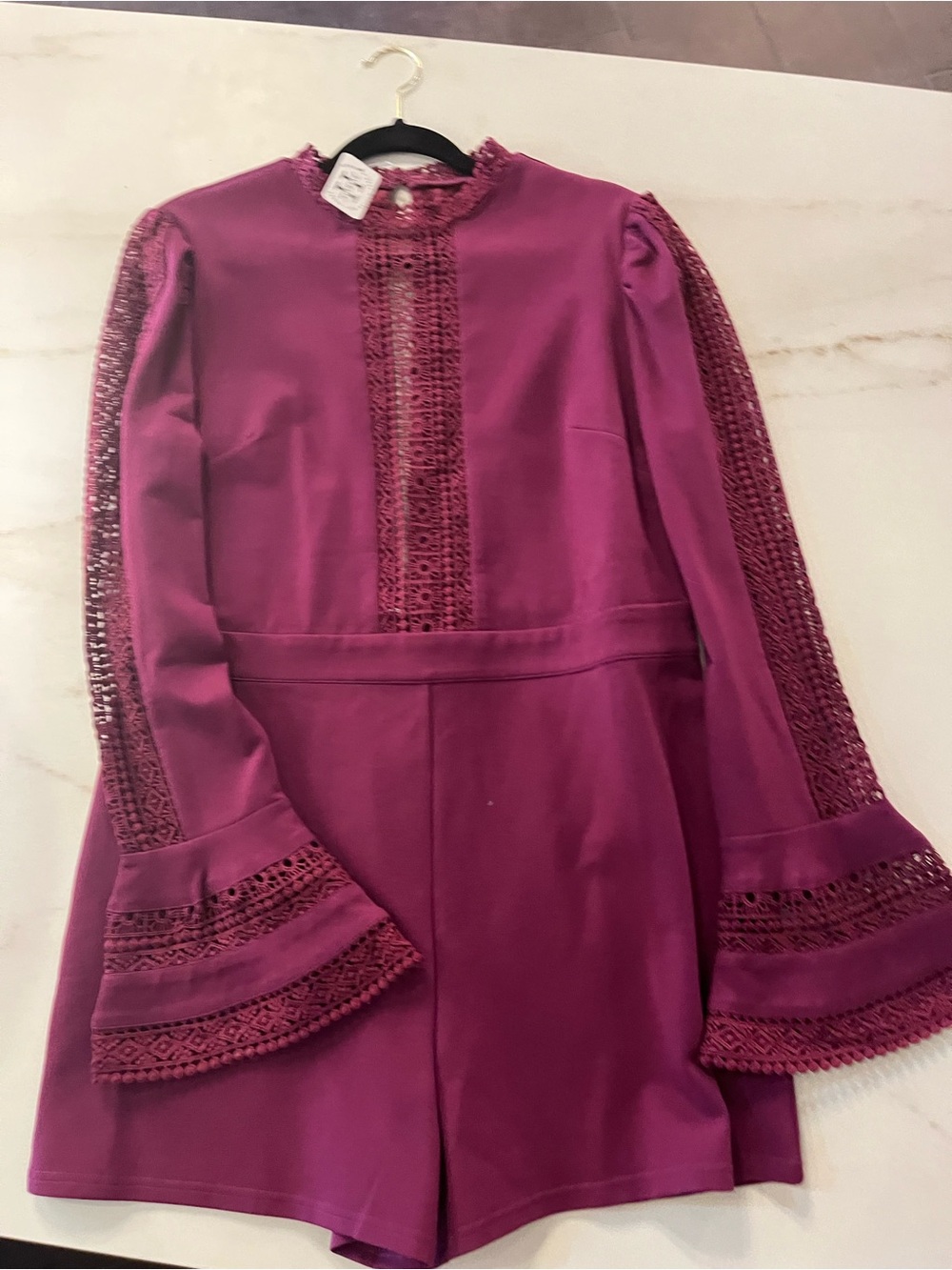Bebe Long Sleeve Romper